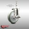 Service Caster 5 Inch 316SS Gray Polyurethane Swivel 12mm Threaded Stem Caster with Brake SCC-SS316TS20S514-PPUB-TLB-M1215 - alternate 5